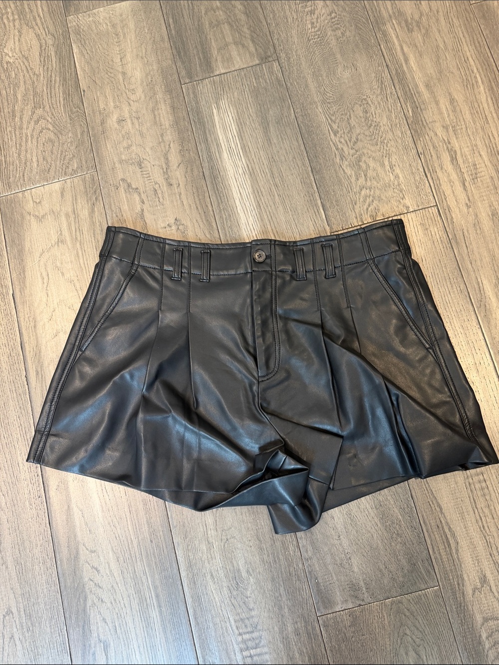 J Crew Black Faux Leather Women’s Shorts